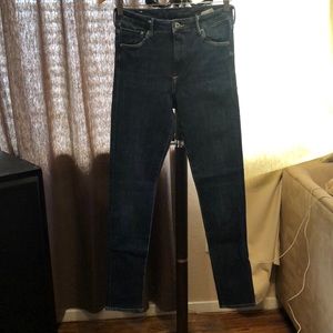 Blue high waist pants